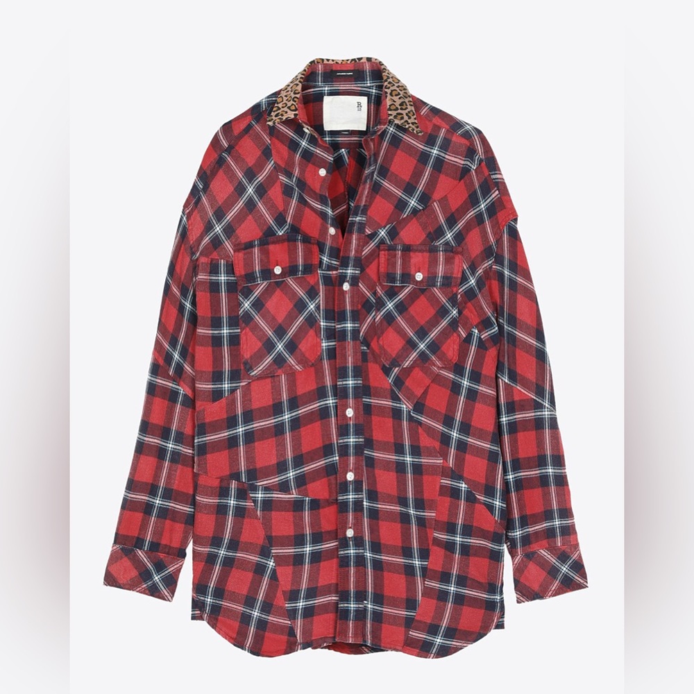 R13 patched shirt. Size medium